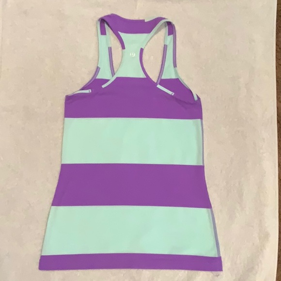 Lulu Lemon Striped Blue and Purple Tank - Picture 2 of 2